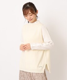 【カラー追加／コットンカシミヤ／日本製／ワンマイルウエア】ニットベスト