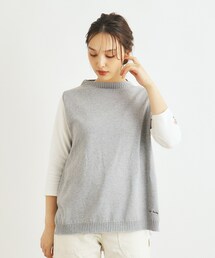 【カラー追加/コットンカシミヤ/日本製/ワンマイルウエア】ニットベスト