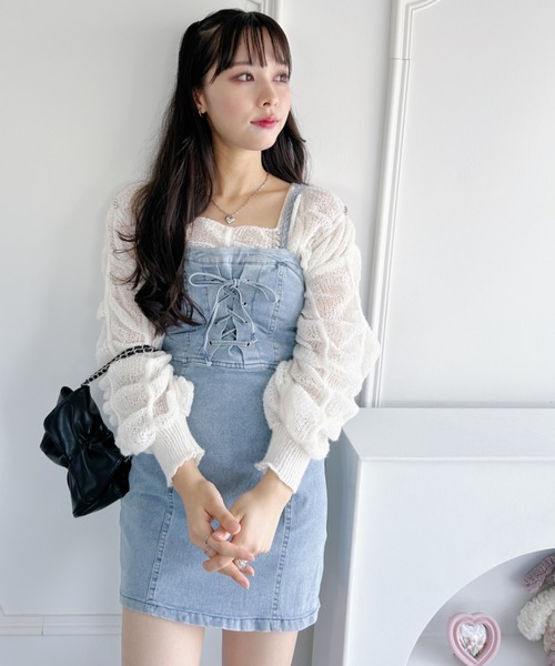【再入荷】レースコンビ  ミニ トップス ワンピース レースコンビネーションミニワンピース - ブラック | ZARA Japan