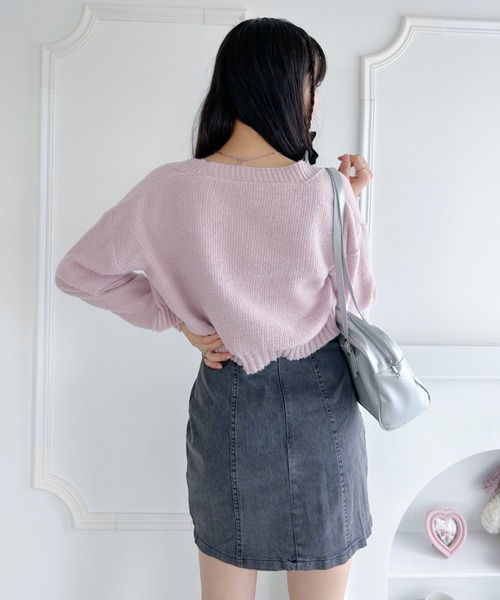 Loueme（ルエム）の「レースアップデニムミニキャミワンピース（ワンピース・レディース・ブラック/ブルー・FREE）」の11枚目の写真