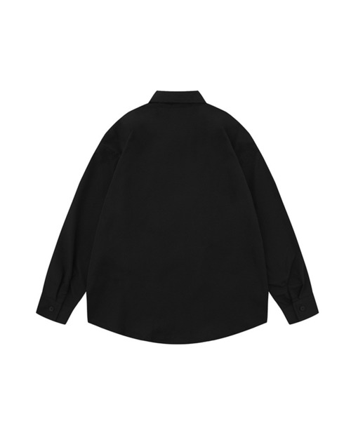 HOOK（フック）の「【HOOK】アシンメトリーワークテイスト長袖シャツ（シャツ/ブラウス・メンズ・ブルー/ブラック・XL/L/M）」の3枚目の写真