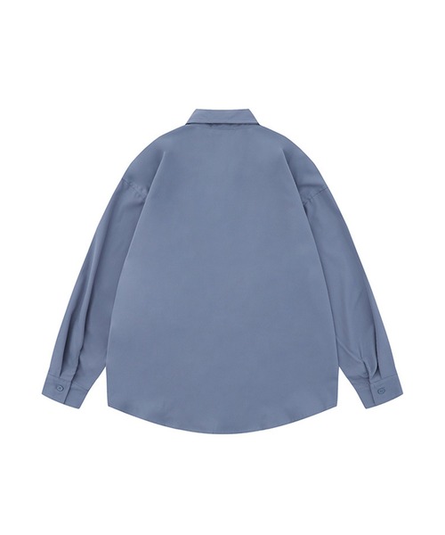 HOOK（フック）の「【HOOK】アシンメトリーワークテイスト長袖シャツ（シャツ/ブラウス・メンズ・ブルー/ブラック・XL/L/M）」の4枚目の写真