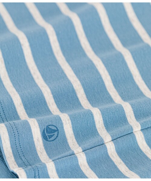 PETIT BATEAU(プチバトー)の「マリニエールクルーネック半袖Tシャツ(Tシャツ/カットソー・レディース・ライトブルー/ホワイト×ネイビー・XX-SMALL/X-SMALL/SMALL/MEDIUM/LARGE)」の4枚目の写真