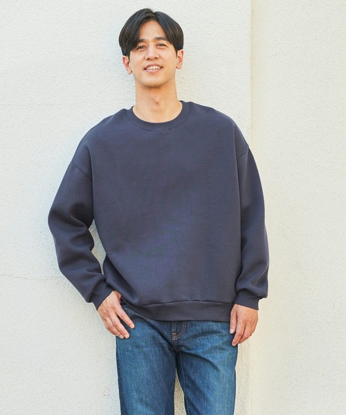 Honeys（ハニーズ）の「裏起毛ゆるスウェット（スウェット・レディース・アイボリー/スミクロ/杢グレー/イエロー/ブラック/ネイビー/ミント/ピンク/ベージュ・3L/LL/M/S/L）」の17枚目の写真