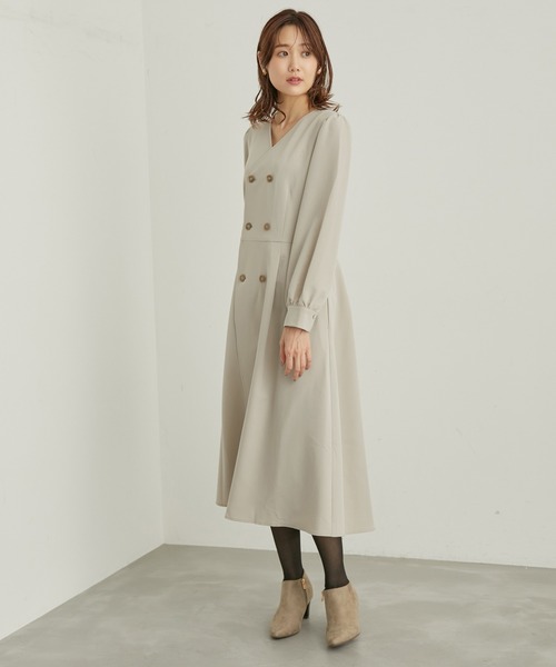 ROPE' PICNIC（ロペピクニック）の「トレンチ風ワンピース（ワンピース・レディース・ブラック/ベージュ系その他・36/38）」の9枚目の写真