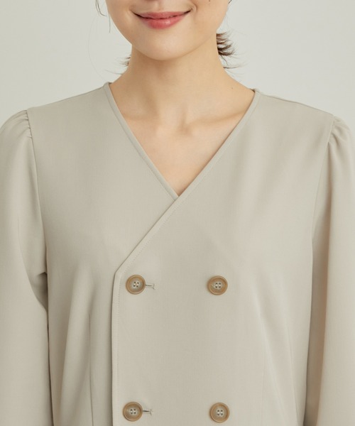 ROPE' PICNIC（ロペピクニック）の「トレンチ風ワンピース（ワンピース・レディース・ブラック/ベージュ系その他・36/38）」の14枚目の写真