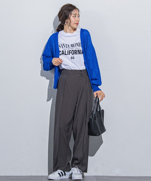 VICKY（ビッキー）の「【ボディラインを拾わない】楽々スラックスタックハイウエストパンツ《手洗い可能》（スラックス・レディース・ブラック/ベージュ/グレー・M）」の15枚目の写真