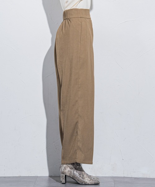 VICKY（ビッキー）の「【ボディラインを拾わない】楽々スラックスタックハイウエストパンツ《手洗い可能》（スラックス・レディース・ブラック/ベージュ/グレー・M）」の21枚目の写真