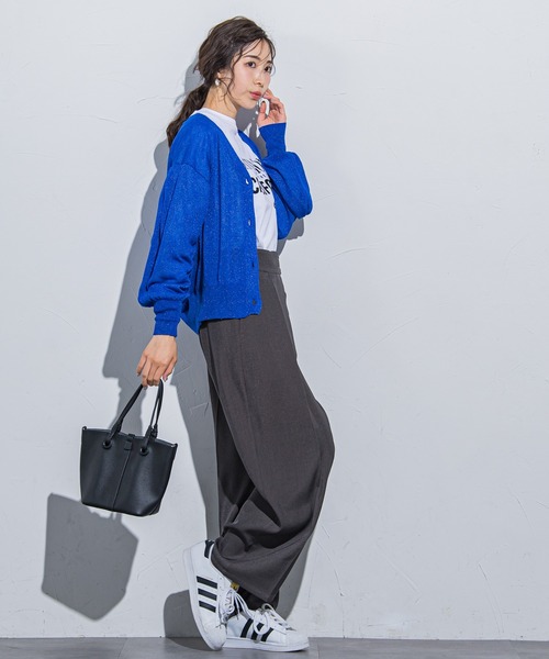 VICKY（ビッキー）の「【ボディラインを拾わない】楽々スラックスタックハイウエストパンツ《手洗い可能》（スラックス・レディース・ブラック/ベージュ/グレー・M）」の17枚目の写真