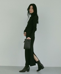 N WITH. | ハイネックリブワンピース(ワンピース)