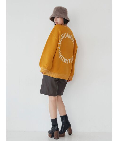 MURUA(ムルーア)の「サークルロゴチュニックニット【WEB限定】(ニット/セーター・レディース・ブラック/イエロー・FREE)」の11枚目の写真