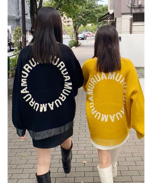 MURUA(ムルーア)の「サークルロゴチュニックニット【WEB限定】(ニット/セーター・レディース・ブラック/イエロー・FREE)」の13枚目の写真