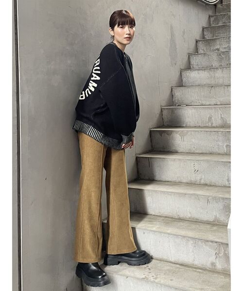 MURUA(ムルーア)の「サークルロゴチュニックニット【WEB限定】(ニット/セーター・レディース・ブラック/イエロー・FREE)」の19枚目の写真