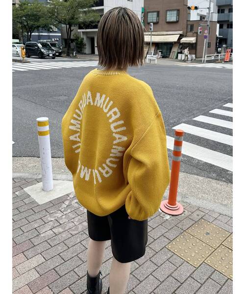 MURUA(ムルーア)の「サークルロゴチュニックニット【WEB限定】(ニット/セーター・レディース・ブラック/イエロー・FREE)」の21枚目の写真