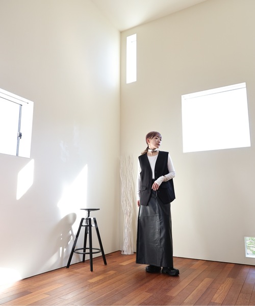 ULEULA(ウルア)の「ノーカラーベスト(ベスト・レディース・ブラック/アイボリー・FREE)」の19枚目の写真