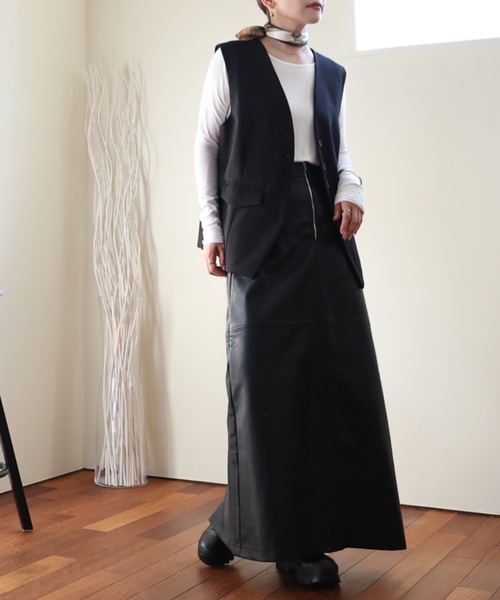 ULEULA(ウルア)の「ノーカラーベスト(ベスト・レディース・ブラック/アイボリー・FREE)」の16枚目の写真