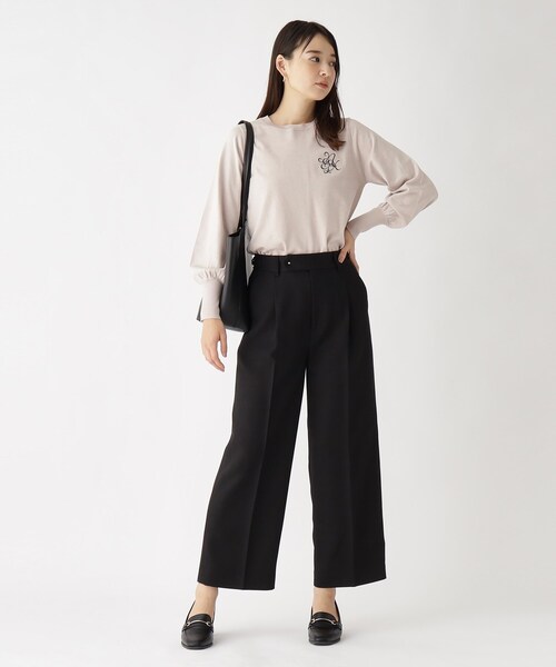 index(インデックス)の「◆エンブレム刺繍 コンパクトデザインニット【洗濯機洗い可】(ニット/セーター・レディース・ブラック/ライトグレー/オフホワイト・40/36/38/42)」の16枚目の写真