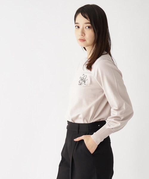 index(インデックス)の「◆エンブレム刺繍 コンパクトデザインニット【洗濯機洗い可】(ニット/セーター・レディース・ブラック/ライトグレー/オフホワイト・40/36/38/42)」の18枚目の写真