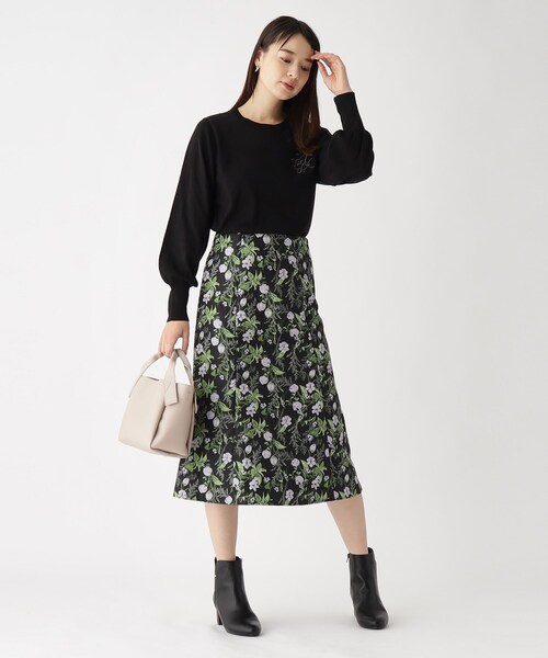 index(インデックス)の「◆エンブレム刺繍 コンパクトデザインニット【洗濯機洗い可】(ニット/セーター・レディース・ブラック/ライトグレー/オフホワイト・40/36/38/42)」の19枚目の写真