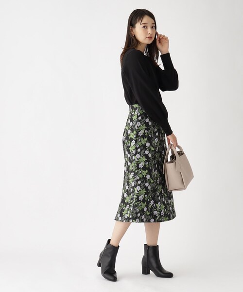 index(インデックス)の「◆エンブレム刺繍 コンパクトデザインニット【洗濯機洗い可】(ニット/セーター・レディース・ブラック/ライトグレー/オフホワイト・40/36/38/42)」の20枚目の写真