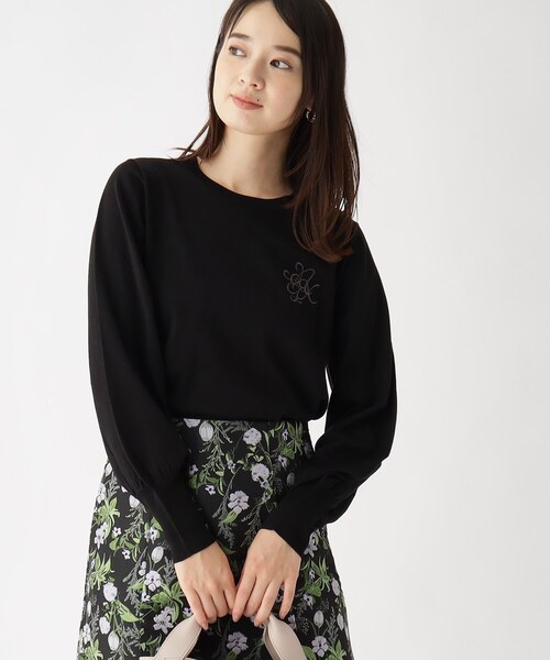 index(インデックス)の「◆エンブレム刺繍 コンパクトデザインニット【洗濯機洗い可】(ニット/セーター・レディース・ブラック/ライトグレー/オフホワイト・40/36/38/42)」の21枚目の写真