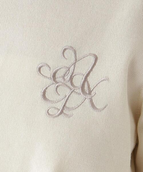 index(インデックス)の「◆エンブレム刺繍 コンパクトデザインニット【洗濯機洗い可】(ニット/セーター・レディース・ブラック/ライトグレー/オフホワイト・40/36/38/42)」の4枚目の写真
