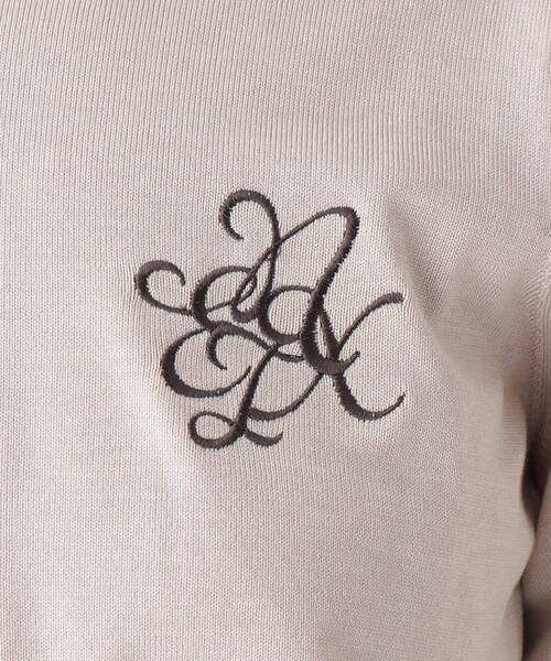 index(インデックス)の「◆エンブレム刺繍 コンパクトデザインニット【洗濯機洗い可】(ニット/セーター・レディース・ブラック/ライトグレー/オフホワイト・40/36/38/42)」の5枚目の写真
