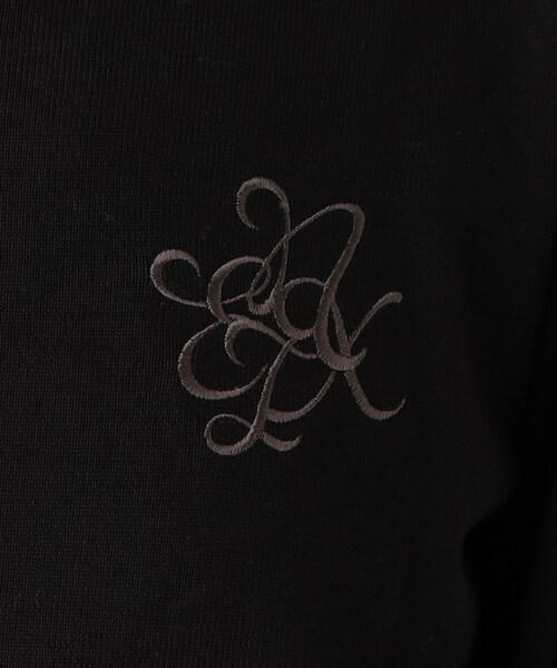 index(インデックス)の「◆エンブレム刺繍 コンパクトデザインニット【洗濯機洗い可】(ニット/セーター・レディース・ブラック/ライトグレー/オフホワイト・40/36/38/42)」の6枚目の写真