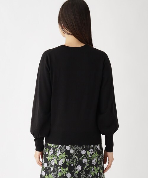 index(インデックス)の「◆エンブレム刺繍 コンパクトデザインニット【洗濯機洗い可】(ニット/セーター・レディース・ブラック/ライトグレー/オフホワイト・40/36/38/42)」の11枚目の写真