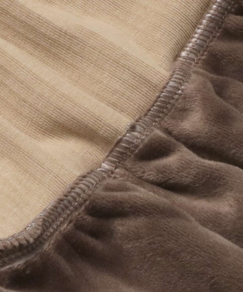 Moujonjon（ムージョンジョン）の「チェックレイヤード風チュニックトレーナー（スウェット・キッズ・ベージュ/オフホワイト・120/130/80/90/140/100/110）」の7枚目の写真