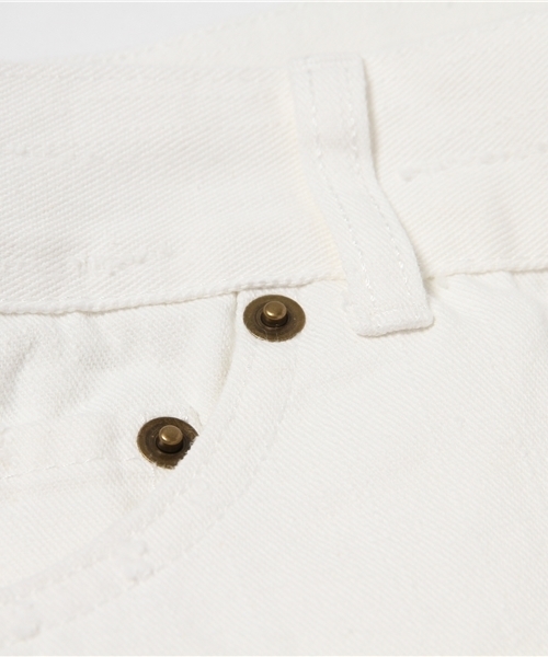 mystic（ミスティック）の「ダメージデニムテーパード（デニムパンツ・レディース・ホワイト/ブルー・2/1）」の12枚目の写真