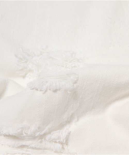 mystic（ミスティック）の「ダメージデニムテーパード（デニムパンツ・レディース・ホワイト/ブルー・2/1）」の13枚目の写真