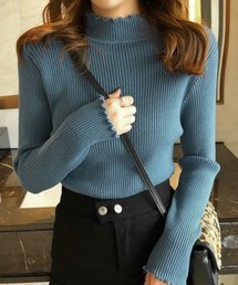 メローステッチミニリブニット