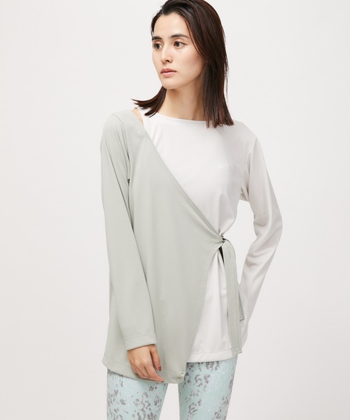 NERGY（ナージー）の「【UV&接触冷感&吸水速乾】カシュクールTEE（Tシャツ/カットソー・レディース・グリーン系その他/ベージュ/ブラック・FREE）」の11枚目の写真