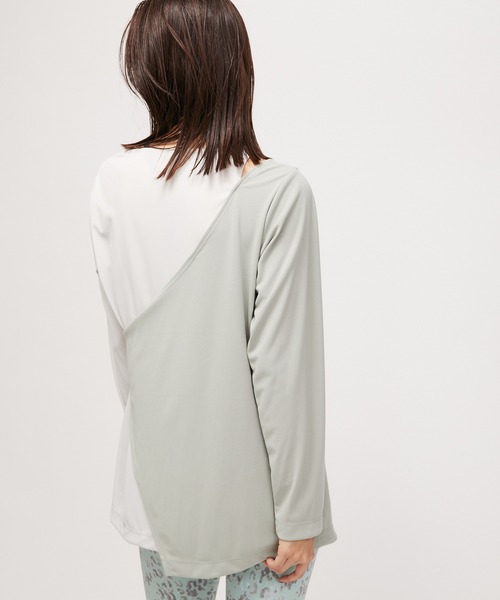 NERGY（ナージー）の「【UV&接触冷感&吸水速乾】カシュクールTEE（Tシャツ/カットソー・レディース・グリーン系その他/ベージュ/ブラック・FREE）」の12枚目の写真