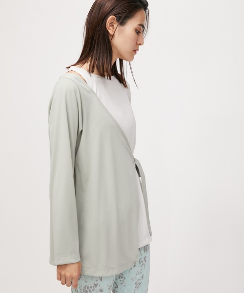 NERGY（ナージー）の「【UV&接触冷感&吸水速乾】カシュクールTEE（Tシャツ/カットソー・レディース・グリーン系その他/ベージュ/ブラック・FREE）」の14枚目の写真