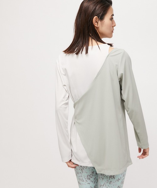 NERGY（ナージー）の「【UV&接触冷感&吸水速乾】カシュクールTEE（Tシャツ/カットソー・レディース・グリーン系その他/ベージュ/ブラック・FREE）」の15枚目の写真