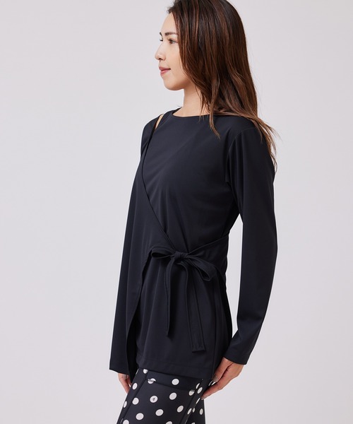 NERGY（ナージー）の「【UV&接触冷感&吸水速乾】カシュクールTEE（Tシャツ/カットソー・レディース・グリーン系その他/ベージュ/ブラック・FREE）」の6枚目の写真