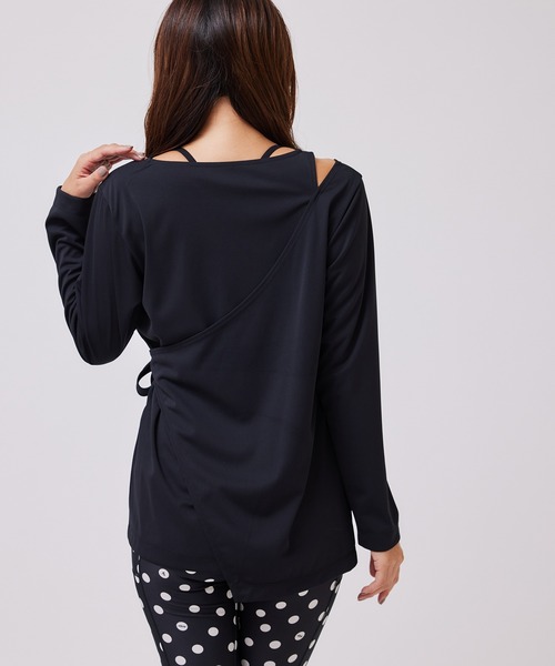 NERGY（ナージー）の「【UV&接触冷感&吸水速乾】カシュクールTEE（Tシャツ/カットソー・レディース・グリーン系その他/ベージュ/ブラック・FREE）」の7枚目の写真