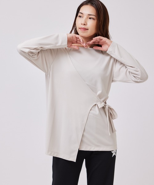 NERGY（ナージー）の「【UV&接触冷感&吸水速乾】カシュクールTEE（Tシャツ/カットソー・レディース・グリーン系その他/ベージュ/ブラック・FREE）」の8枚目の写真