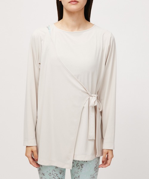 NERGY（ナージー）の「【UV&接触冷感&吸水速乾】カシュクールTEE（Tシャツ/カットソー・レディース・グリーン系その他/ベージュ/ブラック・FREE）」の16枚目の写真