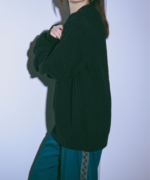 Ellno Loset(エルノロゼット)の「ルーズニットプルオーバー(ニット/セーター・メンズ・ブラック/グレー/レッド・SMALL/MEDIUM/LARGE)」の6枚目の写真