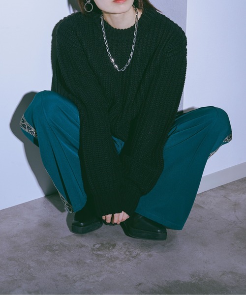 Ellno Loset(エルノロゼット)の「ルーズニットプルオーバー(ニット/セーター・メンズ・ブラック/グレー/レッド・SMALL/MEDIUM/LARGE)」の7枚目の写真