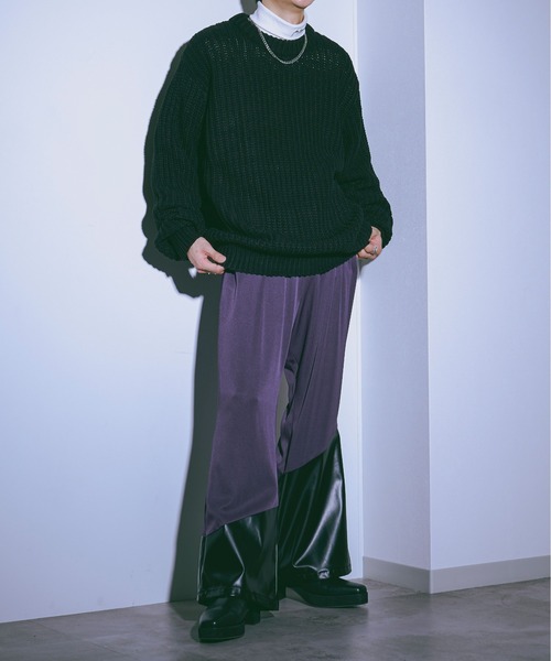 Ellno Loset(エルノロゼット)の「ルーズニットプルオーバー(ニット/セーター・メンズ・ブラック/グレー/レッド・SMALL/MEDIUM/LARGE)」の10枚目の写真