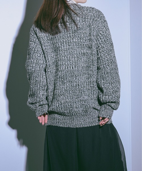 Ellno Loset(エルノロゼット)の「ルーズニットプルオーバー(ニット/セーター・メンズ・ブラック/グレー/レッド・SMALL/MEDIUM/LARGE)」の12枚目の写真