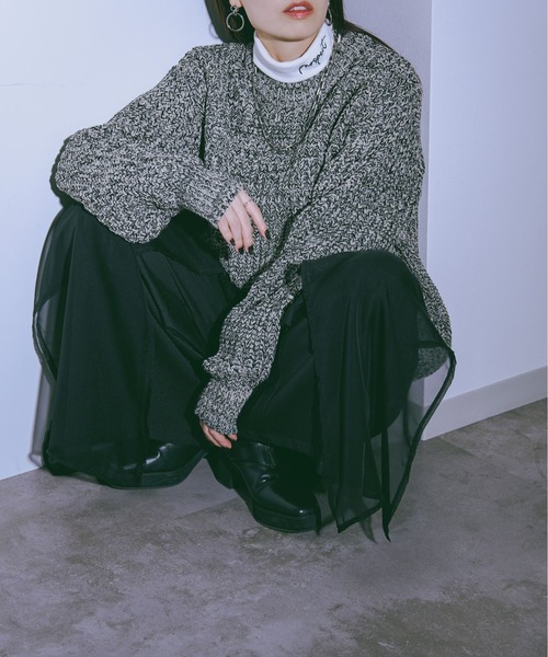 Ellno Loset(エルノロゼット)の「ルーズニットプルオーバー(ニット/セーター・メンズ・ブラック/グレー/レッド・SMALL/MEDIUM/LARGE)」の14枚目の写真
