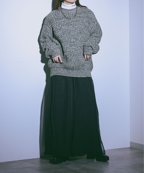Ellno Loset(エルノロゼット)の「ルーズニットプルオーバー(ニット/セーター・メンズ・ブラック/グレー/レッド・SMALL/MEDIUM/LARGE)」の15枚目の写真