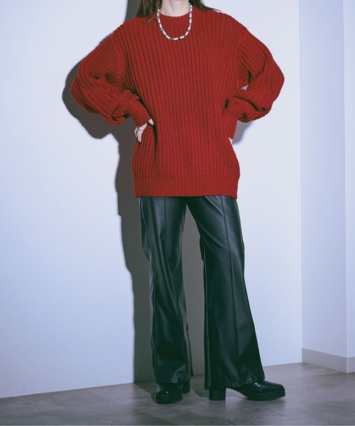 Ellno Loset(エルノロゼット)の「ルーズニットプルオーバー(ニット/セーター・メンズ・ブラック/グレー/レッド・SMALL/MEDIUM/LARGE)」の19枚目の写真