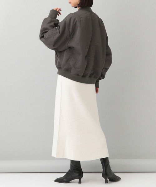 A part by（アパートバイ）の「ショートMA-1（MA-1・レディース・ライトグレー/ライトベージュ/チャコールグレー・FREE）」の7枚目の写真