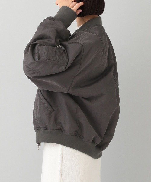 A part by（アパートバイ）の「ショートMA-1（MA-1・レディース・ライトグレー/ライトベージュ/チャコールグレー・FREE）」の11枚目の写真